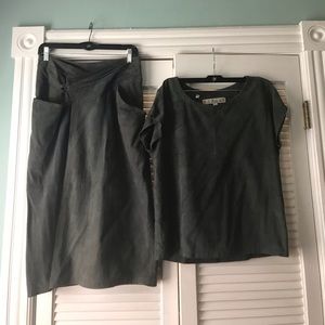 SUEDE skirt and top -- VINTAGE luxury! Elegant